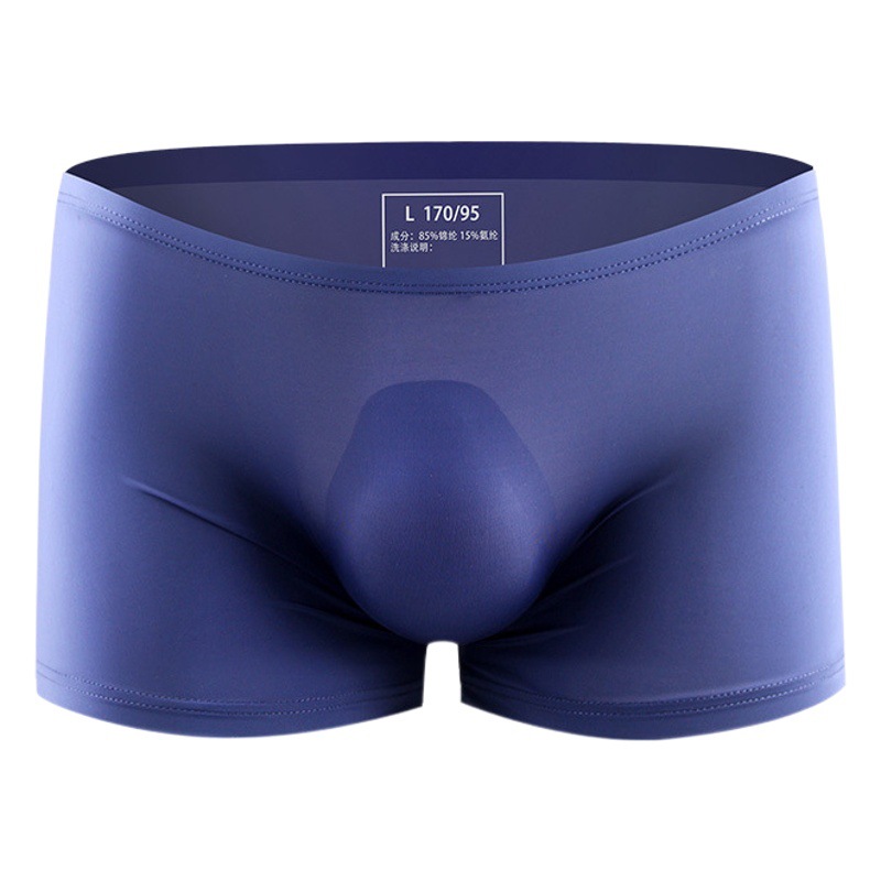 Men's Ice Silk Underwear Boxers Head 3D Die Sexy Transparent Youth Ultra-thin Summer Breathable Boxers Shorts