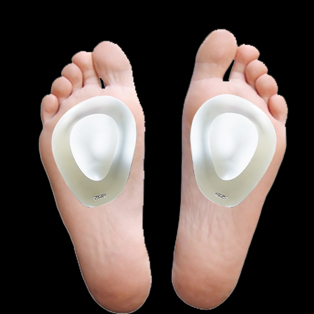 Half-size transparent silicone massage insoles ladies thickened high heels anti-pain front pad men's and women's foot pads wholesale