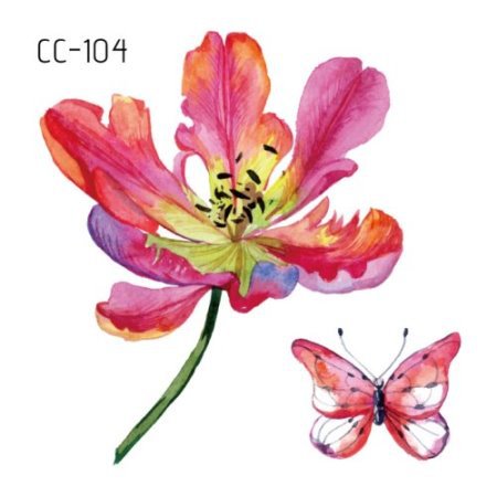 Picture of New waterproof flower tattoo stickers fashion small fresh face stickers fashion Photo Studio Art Stickers