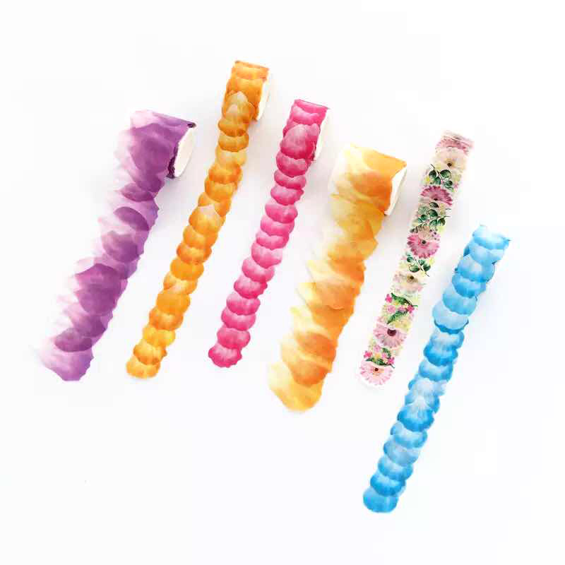 Japanese shaped small petal tape hand account watercolor flowers Diy petals and paper tape