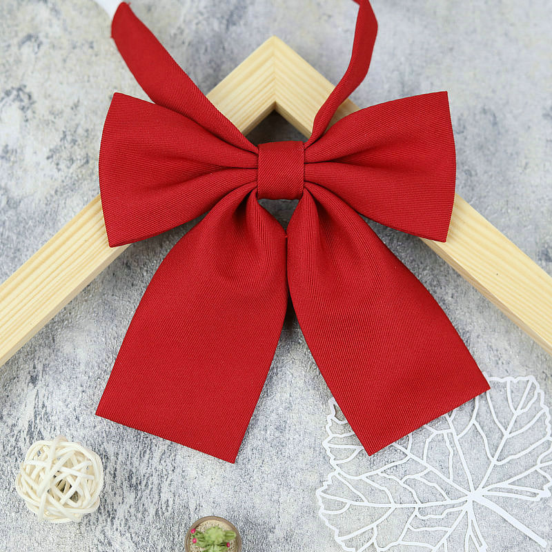 Picture of JK Uniform College Style Solid Color Female Student Bow Tie School Uniform Japanese Style Seikan Suit Bow Red Roots