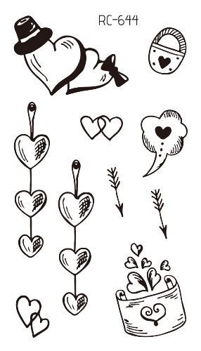 Picture of Ricklon Cross-border Waterproof Valentine's Day Tattoo Sticker Couple Confession Small Fresh Tattoo Sticker Wholesale Tattoo
