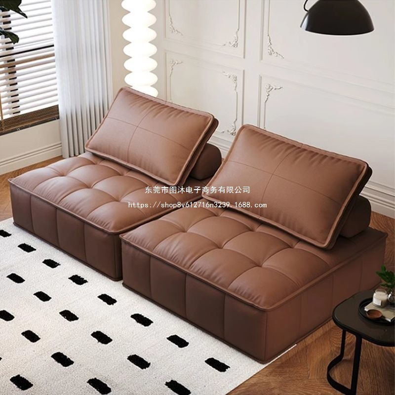 Light luxury disposable technology cloth tofu block lazy sofa small apartment square living room lounge chair bedroom module flooring