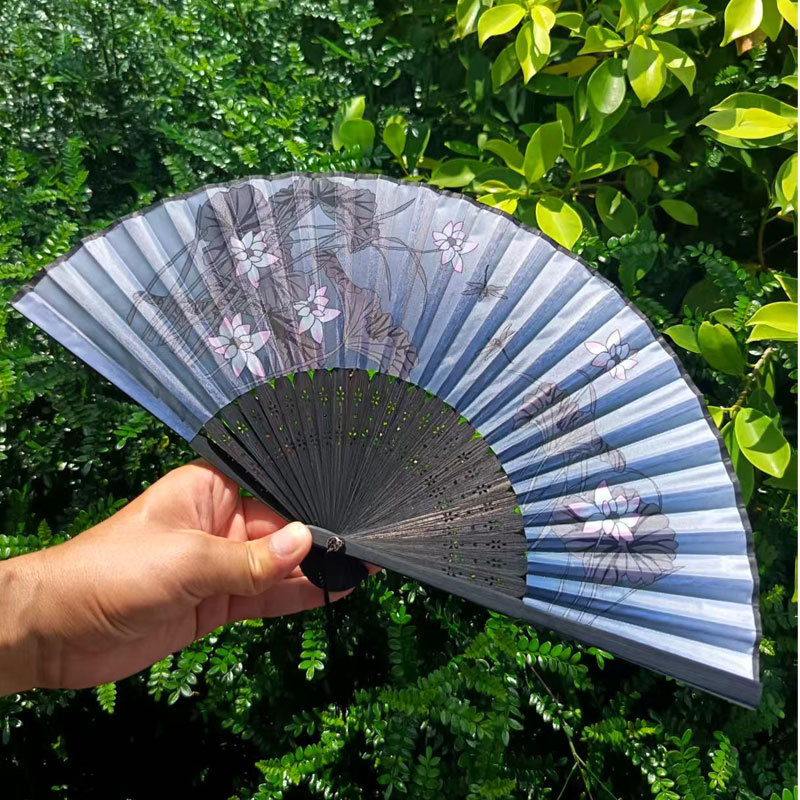 Picture of Folding Fan Bamboo Ancient Fan Student Girl Chinese Style Small Fan Scenic Spot Export Wholesale Retail Gift Decorative Fan