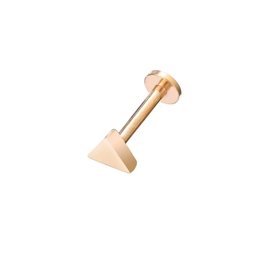 Picture of 2024 new 100% 316L stainless steel hollow moon star geometric figure lip nail ear bone nail 18K gold plated