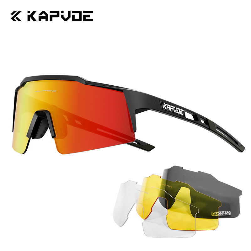 Picture of Kapvoe Cycling Glasses Four-Lens Set Bicycle Windproof Goggles Road Bike