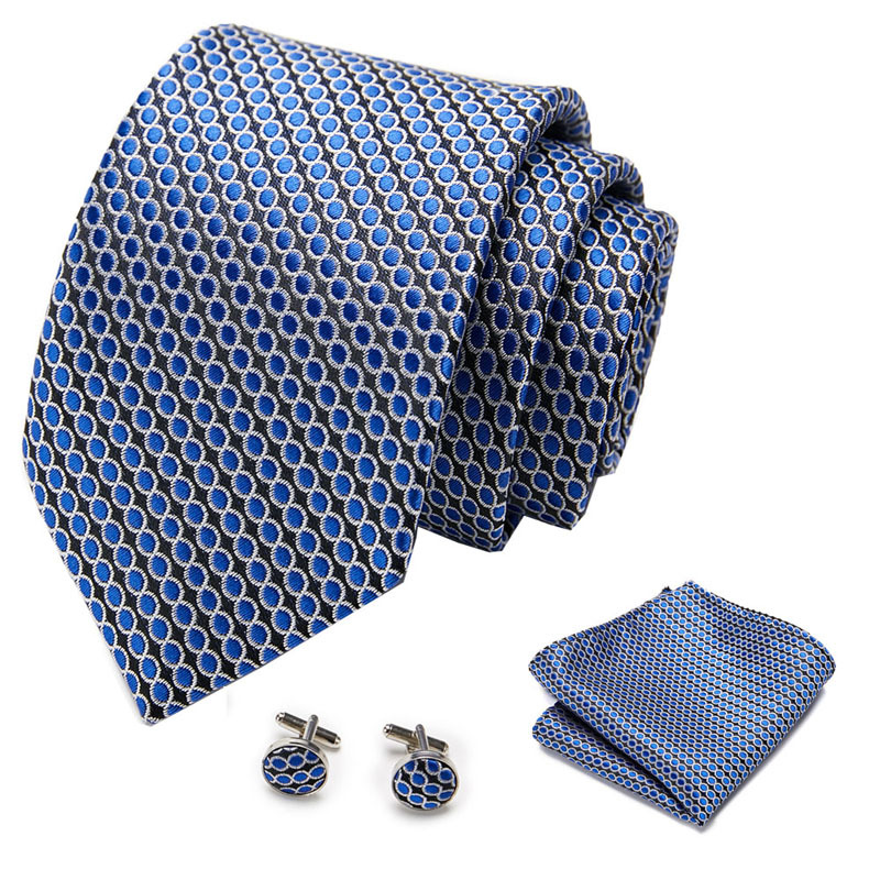 Picture of New Tie in Stock Cross-Border Hot Selling Tie Manufacturer Business Men's Formal Tie Set Ready-Made Fashion Accessories