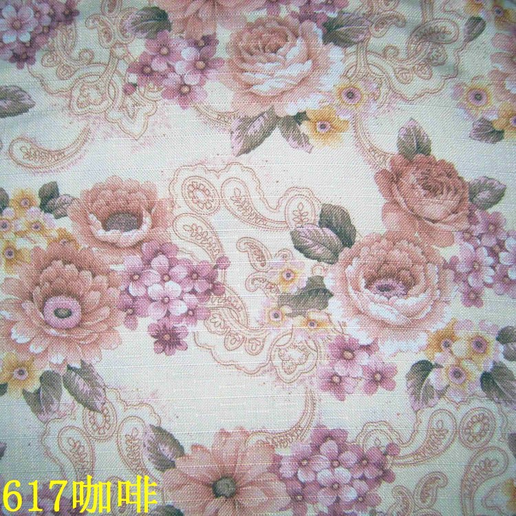 Picture of Manufacturer's Ready Stock 2.8m Wide Polyester Imitation Linen Jacquard Bamboo Plaid Cloth Flower Pattern Rich Cross Plaid Bamboo Cloth