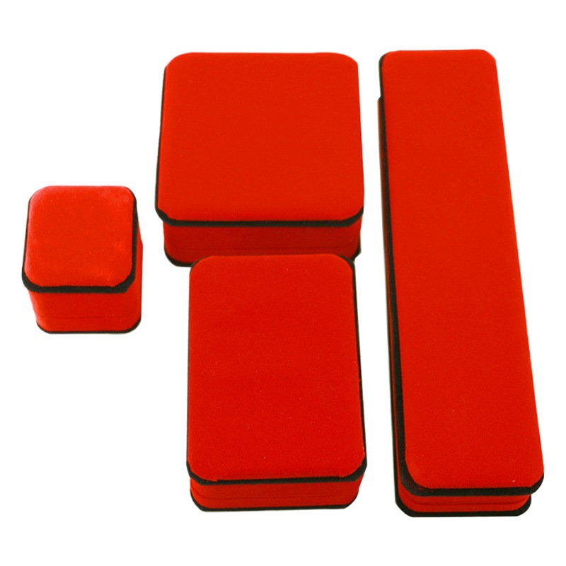 Red flannel jewelry box wholesale jewelry store gold shop Jewelry pendant packaging box jade bracelet packaging box