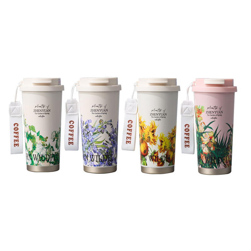 Picture of Wholesale Insulated Cups, Trendy High-Appearance Cold Coffee Cups for Men and Women, Outdoor Car-Mounted Stainless Steel Dual-Drink Gift Cups