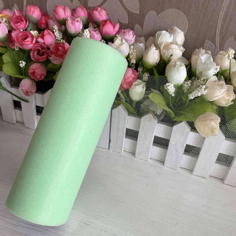 Picture of Wedding party decoration American mesh roll tutu skirt birthday table skirt tulle yarn wedding decoration 15cm * 25 yards