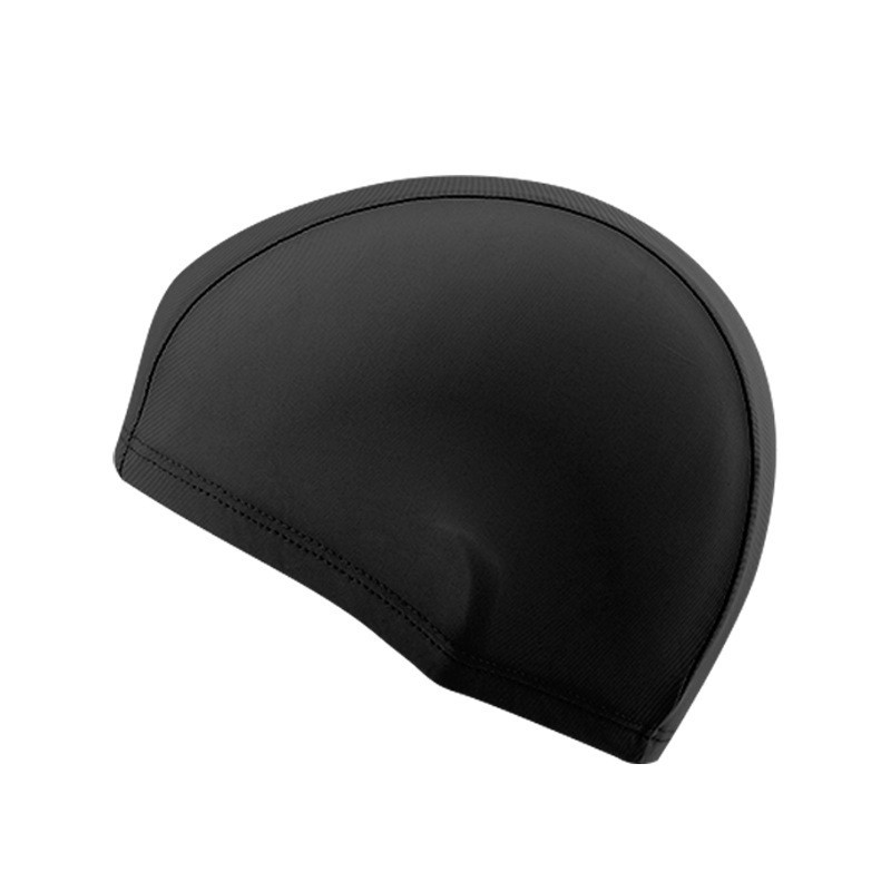 Picture of Swimming cap adult cloth cap swimming cap polyester nylon four needle six thread unisex large swimming belt paper card wholesale
