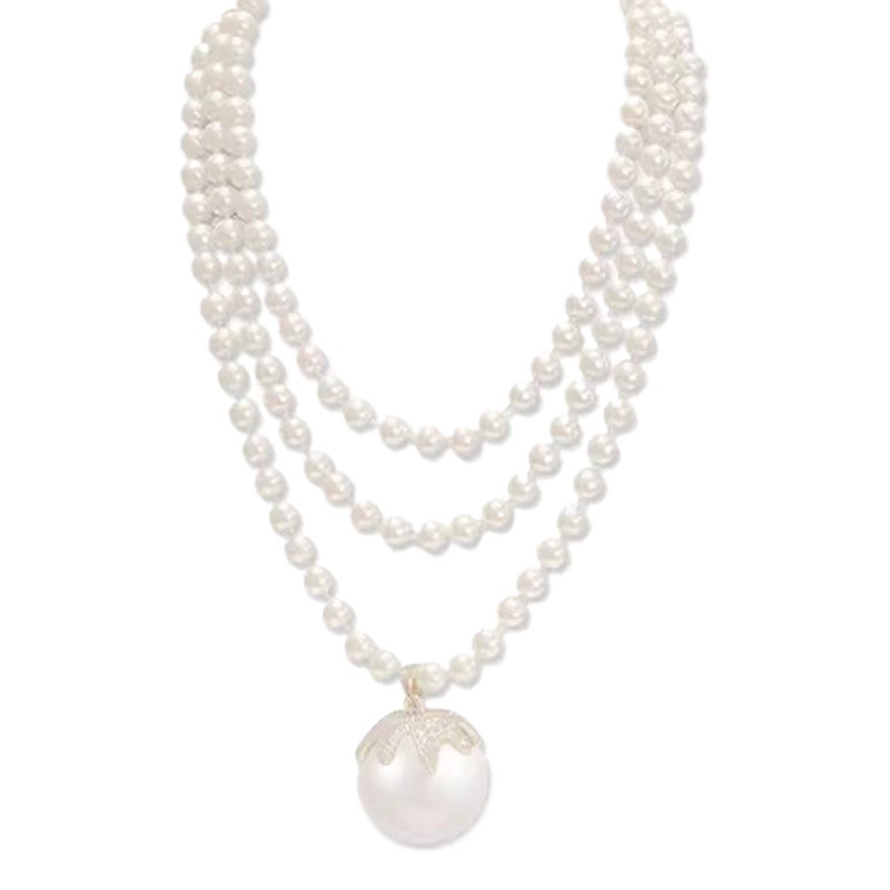 New Retro Atmospheric Pearl Sweater Chain Women's Long Accessible Luxury High-End Necklace Japanese and Korean Elegant Versatile Pendant