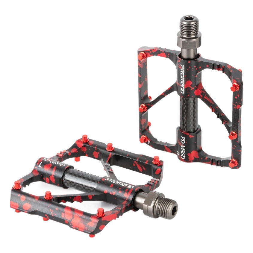 New PROMEND bicycle pedal M86DR87D splash ink carbon fiber large casing 3 Peilin bearing bicycle pedal