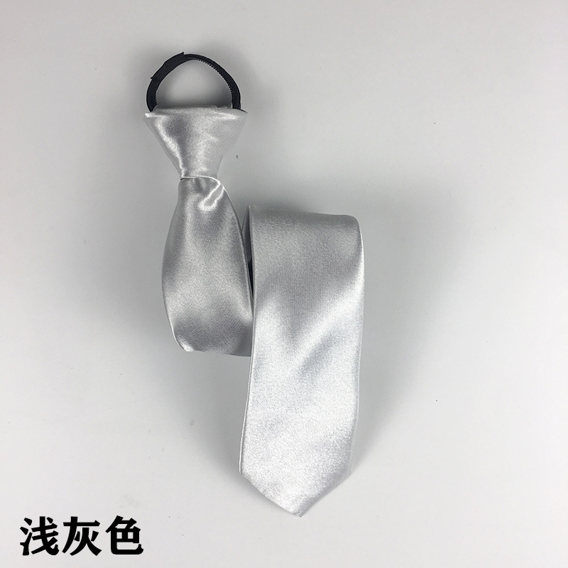 Picture of Tie men's zipper tie 5cm lazy solid color student dress Navy Red black wedding easy to pull factory wholesale
