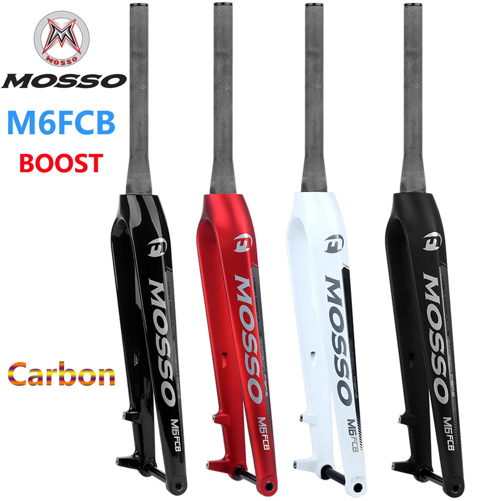 MOSSO Ultra Light M6FCB Mountain Bike Carbon Fiber Hard Fork BOOST Large Vertebral Tube Disc Brake Compatible 27.5/29