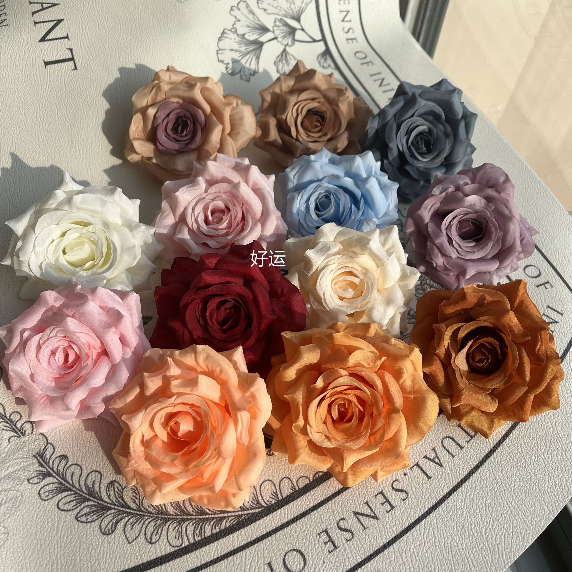 Picture of Simulation Rose Head Diamond Rose diy Decorative Clothing Hat Design Fucheng Handmade Rose Wedding Flower