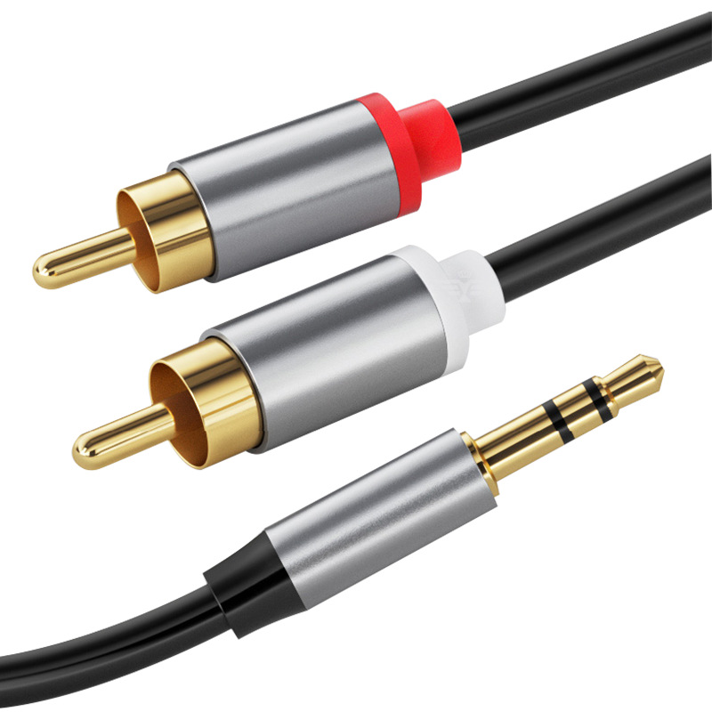 Picture of Factory wholesale 3.5mm one and two turn double Lotus audio cable audio computer mobile phone cable RCA audio cable