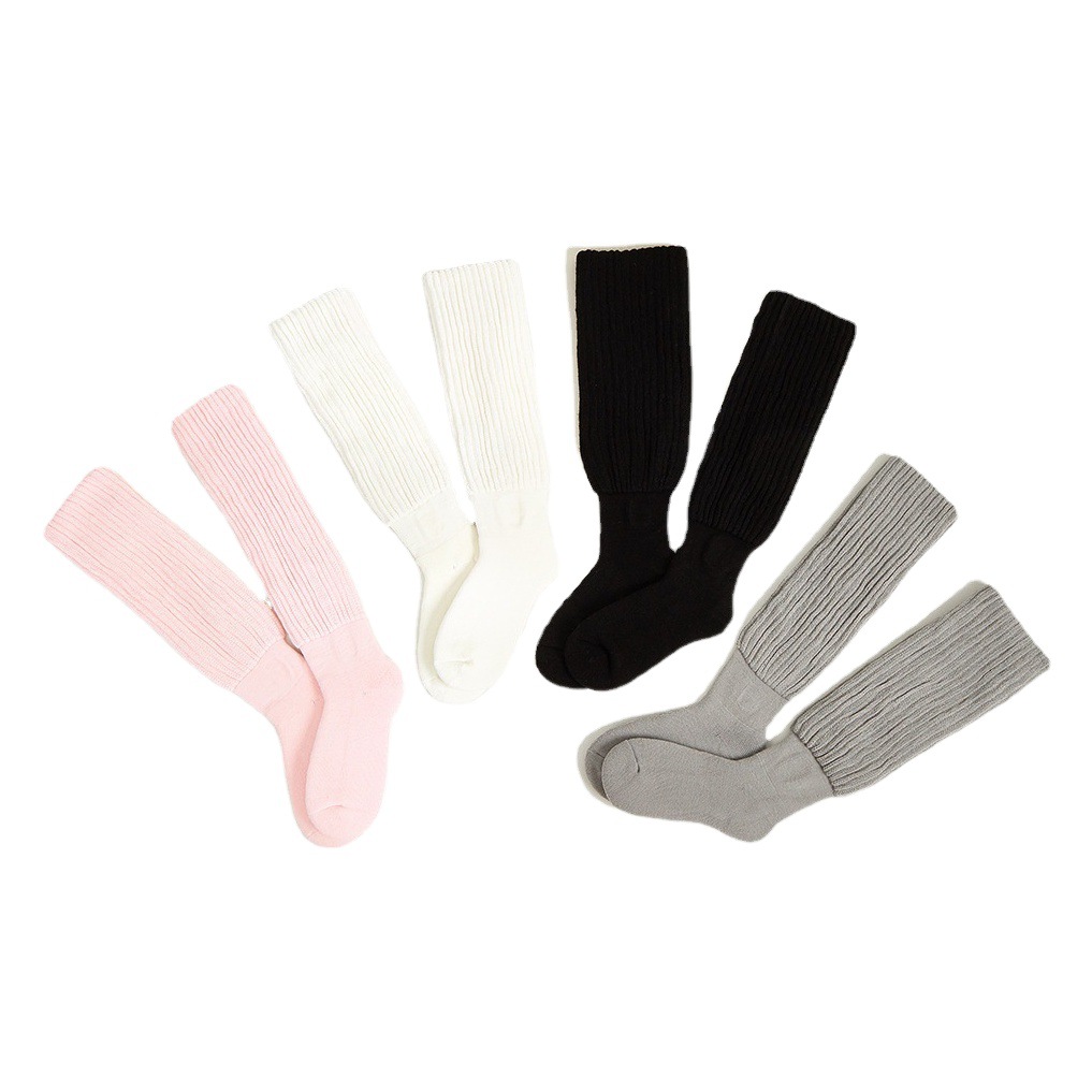 Socks for Women, Japanese Style Style Women's Stockings, Heating, Warmth and Cold Protection, Autumn and Winter Fleece-Lined Mid-Calf Socks, Pile Socks