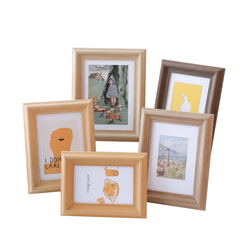 Picture of Photo frame table simple creative photo wall photo frame 6 inch 10 inch printing logo solid wood photo album Frame