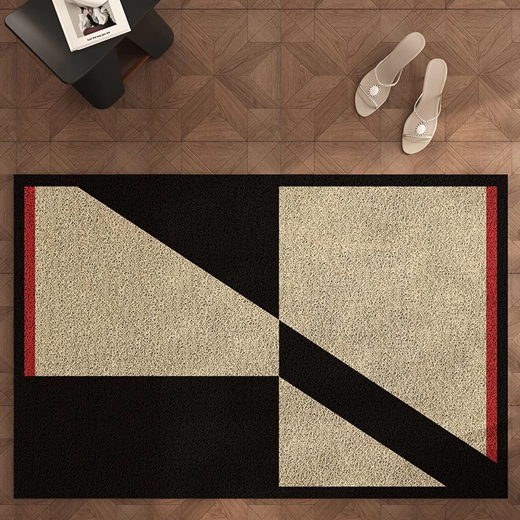 Picture of Entrance Floor Mat Healing Doll Silk Ring Entry Door Mat Cuttable Dust Removal Dirt Resistant Entrance Carpet Non-Slip Foot Mat