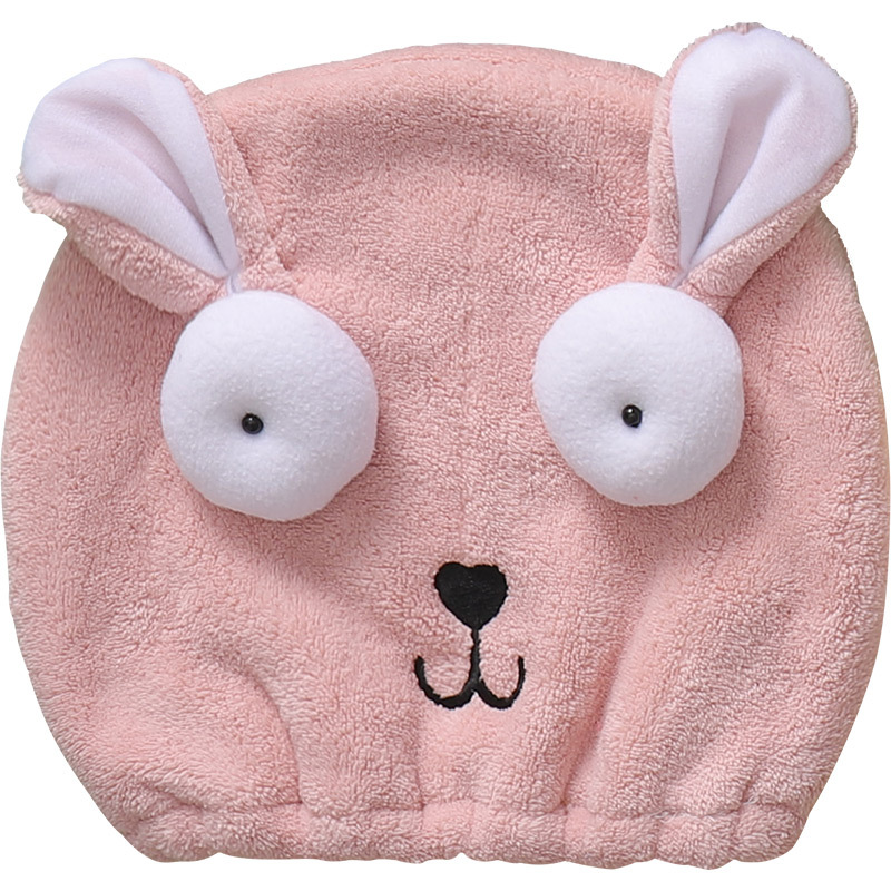 Picture of Creative hair drying towel shower cap cute cartoon coral fleece headscarf hair towel absorbent quick-drying hair drying cap for women