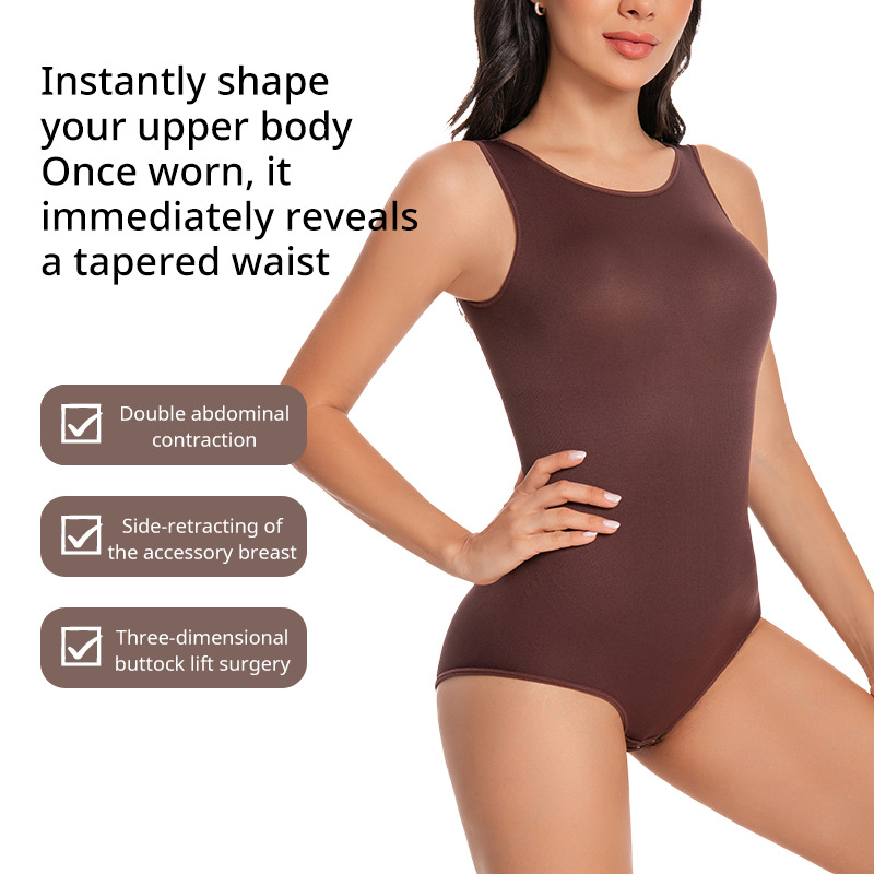 Amazon best-selling seamless yoga tank top, bodysuit briefs, dance fit, fitness, tummy control, shaping bodysuit for women