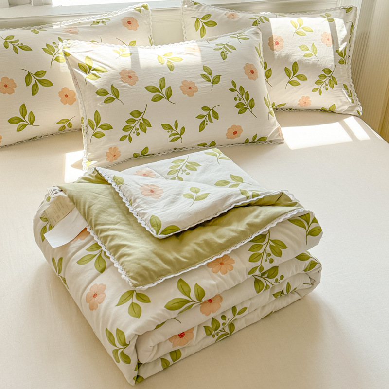 Picture of Class A Maternal and Infant Grade Summer Quilt Lace Summer Cool Quilt Summer Air-conditioning Quilt Double Washed Cotton Quilt Core Children's Thin Quilt Ins