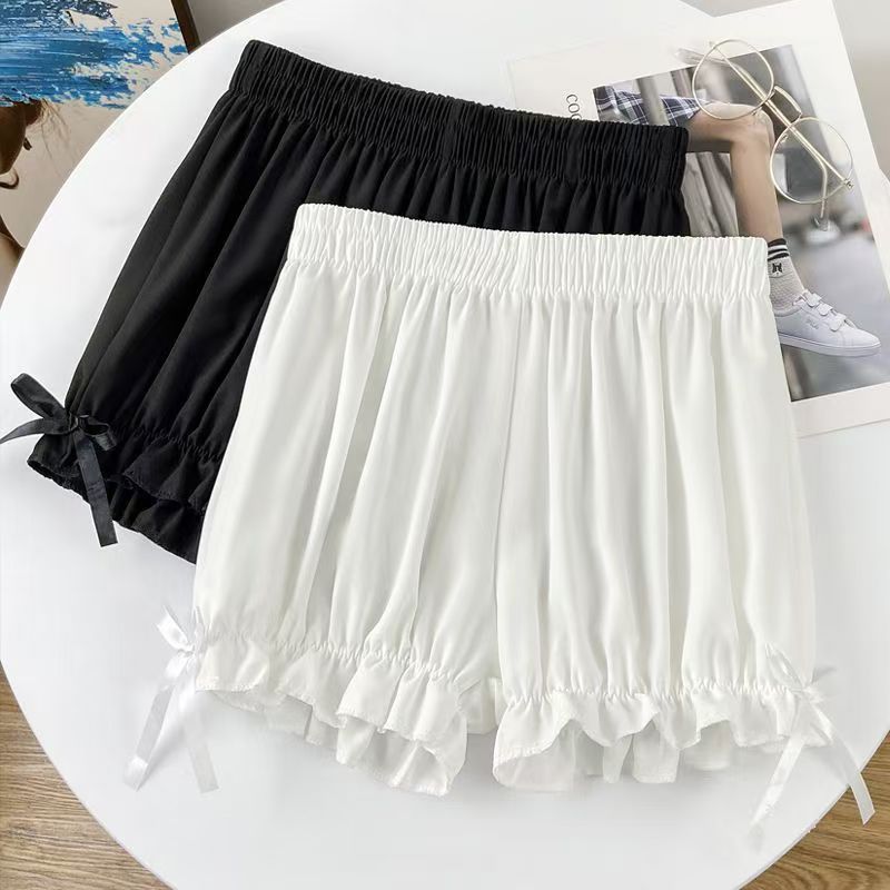 Picture of Pumpkin Pants Women's Summer Thin JK Safety Pants Anti-Light Leggings White Loose Lantern Insurance Shorts