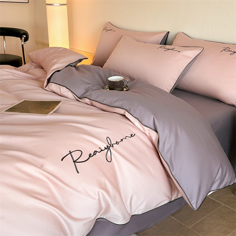 Picture of High-grade sense 120 long-staple cotton bed four-piece cotton cotton light luxury four-season universal quilt cover bed sheet bedding 4