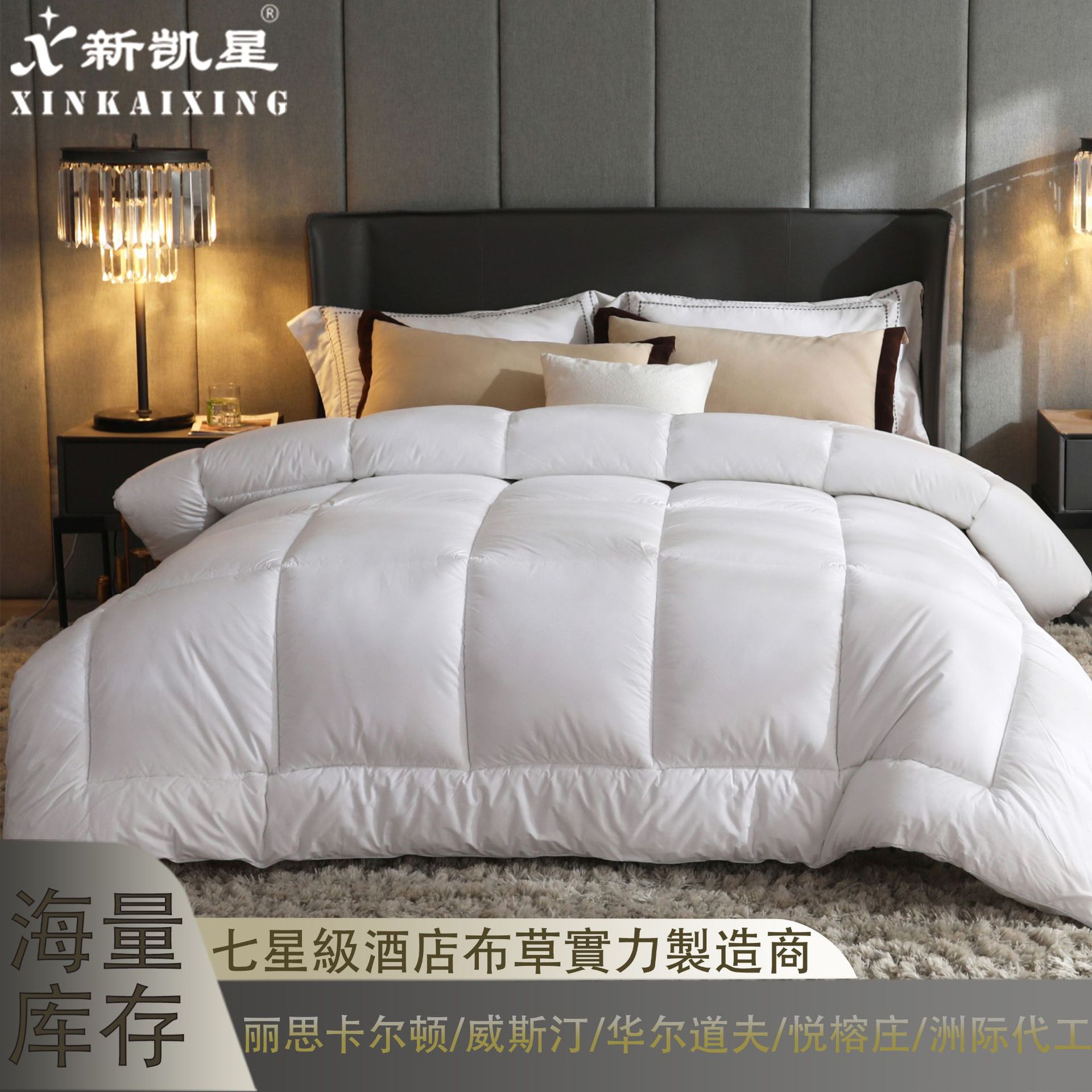 Hotel-Specific Quilt Core Anti-Feather Velvet Spring & Fall Quilt Winter Quilt Summer Cool Quilt Thickeneded Pure Cotton Manufacturer down Quilt
