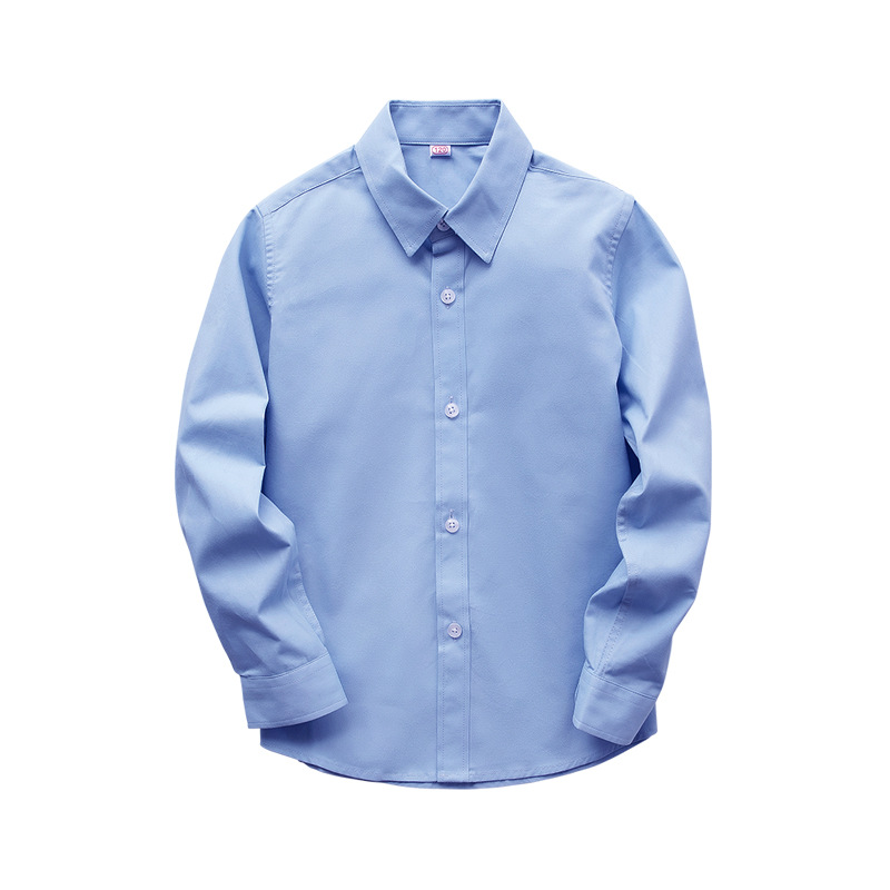 Picture of Boys white shirt long sleeve cotton children's primary school uniforms children's white shirt costumes a generation of hair