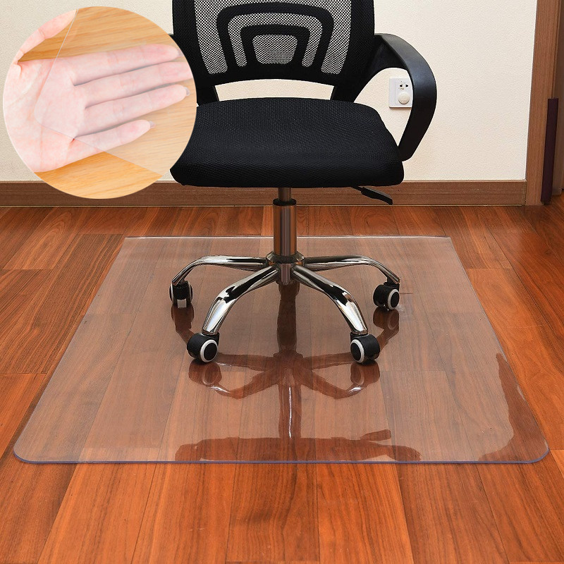 PVC Wooden Floor Protection Mat Computer Chair Mat Floor Mat Round Swivel Chair Mat Anti-scratch Thickened Transparent Floor Mat