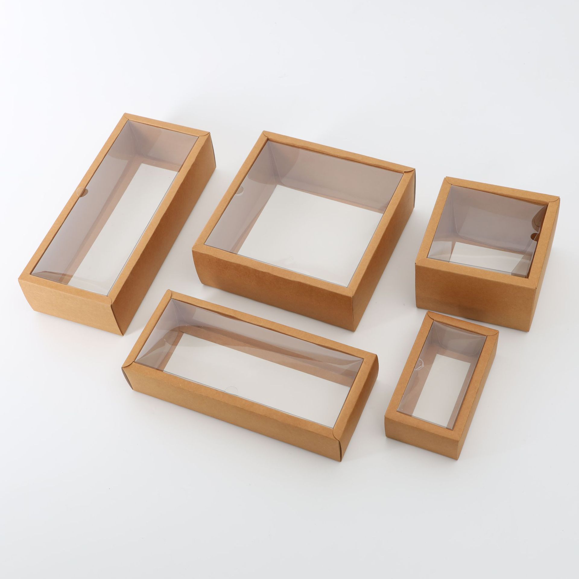 Picture of Customized Folding Boxes with Lid and Base, Coated Kraft Paper, for Tea Gift Boxes, Jewelry, Food Boxes, Logo Transparent Packaging Boxes