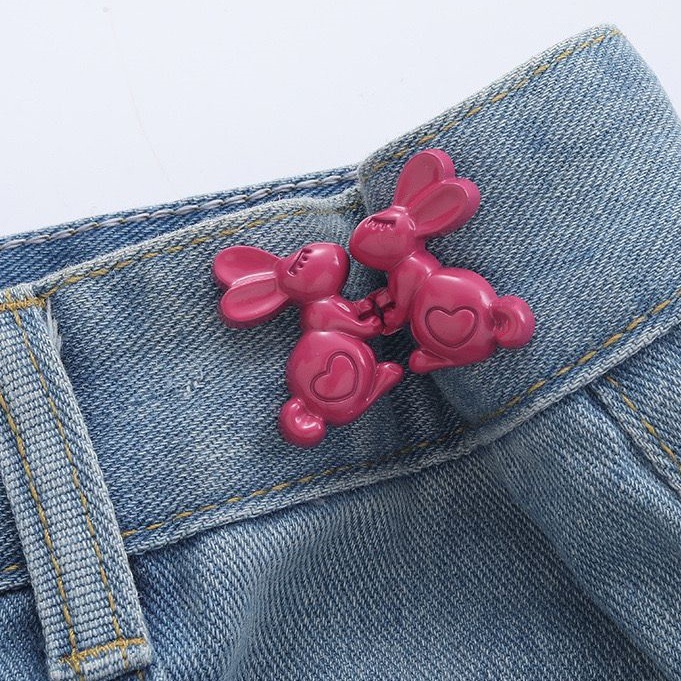 Picture of Chinese Knot Waist Buckle Pair Buckle Flat Bottom Removable Nail-free Seam-free Button Girl's Trouser Skirt Waist Size Change Artifact