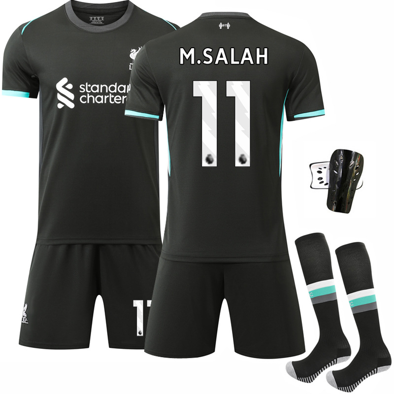 2425 Liverpool Football Uniform No. 11 Saahe Jersey 4 Van Dock Black No. 7 Uyghur Jersey