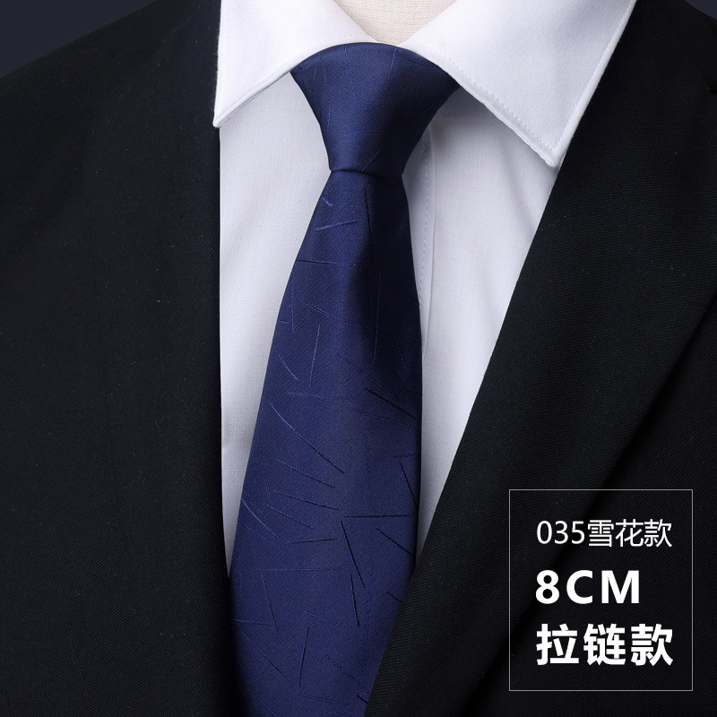 Picture of 2022 spring calm and generous striped tie polyester business workplace party tie men