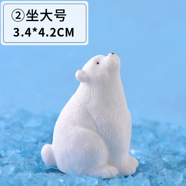 Picture of Micro Landscape Creative Cute Polar Bear DIY Decoration Gift Accessories Ecological Bottle Car Desktop Small Ornaments