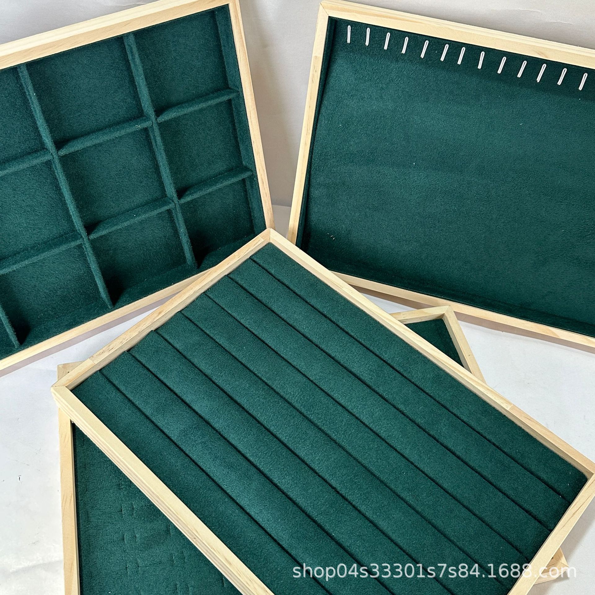 Double-Sided Velvet Hundred Ring Display Tray, Earrings, Pair of Rings, Ring Storage and Organization Box, Jewelry Live Broadcast Tray Wholesale