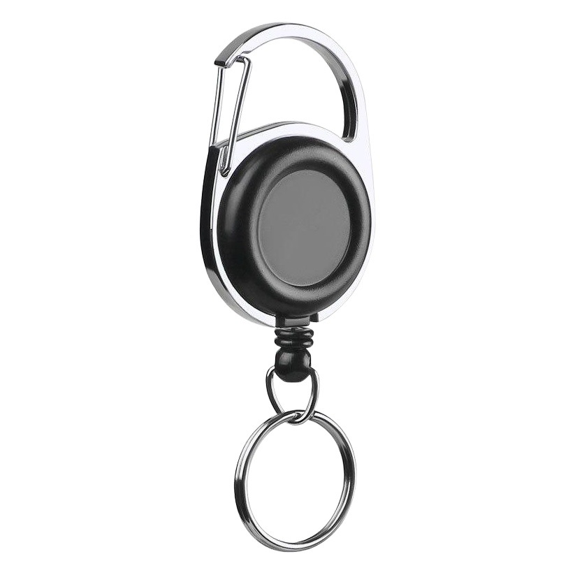 Lin Lake easy pull buckle easy pull metal retractable key chain egg-shaped easy pull buckle Oval retractable buckle fishing gear wholesale