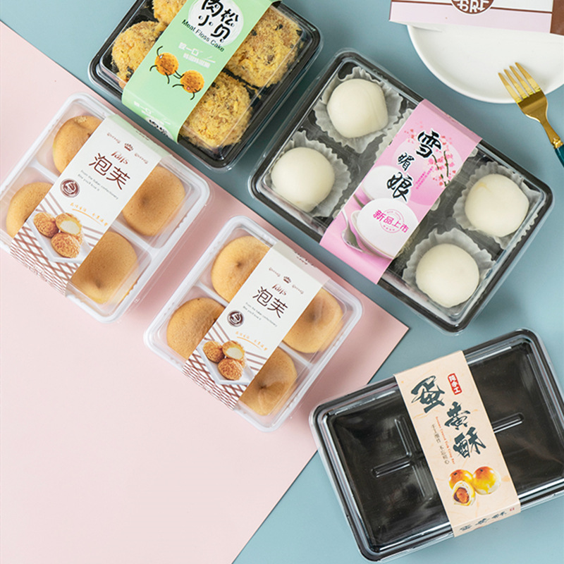 Egg Yolk Crisp Snow Mei Niang Packaging Box 6 Pork Flax Beckham West Point Packaging Box Baking Mashu Green Dessert Box