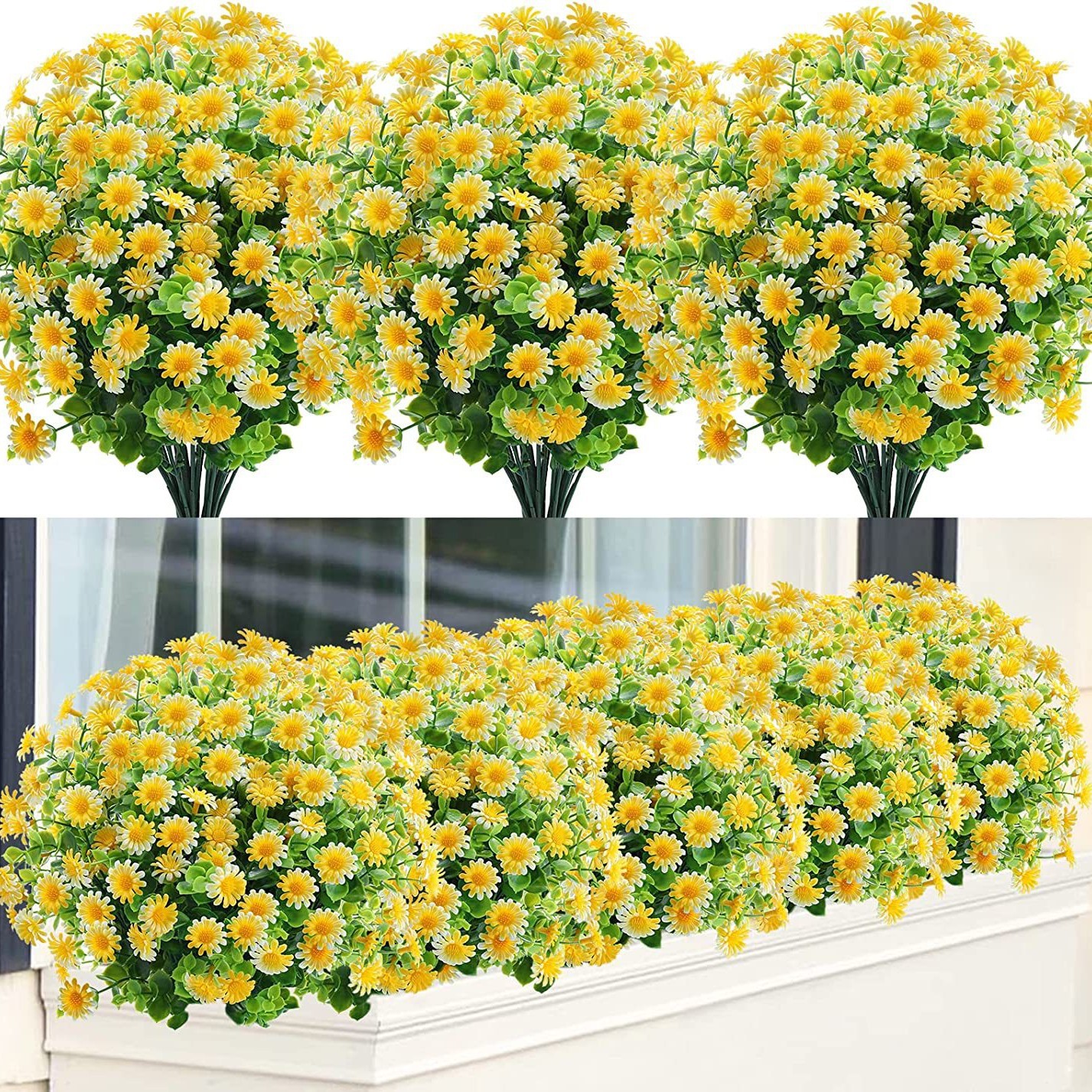 Picture of Cross-Border Simulated Plants Plastic Green Plants Simulated Flowers Indoor Courtyard Decoration Accessories Wedding Floral Desktop Ornaments