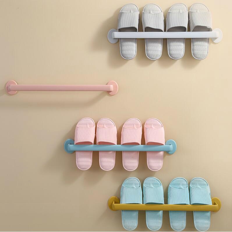 Picture of Bathroom Slipper rack punch-free toilet storage rack shoes storage artifact toilet wall hanging rack bracket draining