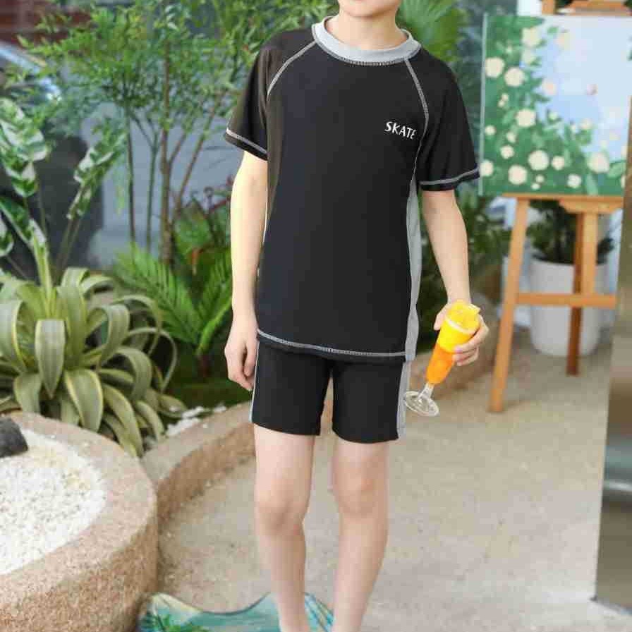 Children's Swimsuit Boy's Split Comfortable Quick-drying Vacation Hot Spring Summer Beach Middle and Big Boy's Swimsuit Set