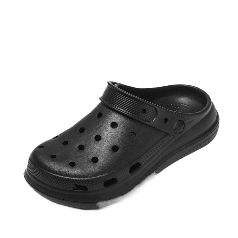 New thick-soled beach hole shoes wholesale summer men's poop feeling Baotou slippers wear non-slip casual sandals