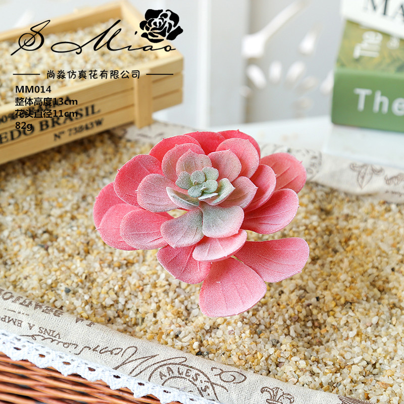 Picture of 006 Flocked Red Series Succulents Creative DIY Supplies Accessories Factory Direct Supply Wholesale Artificial Green