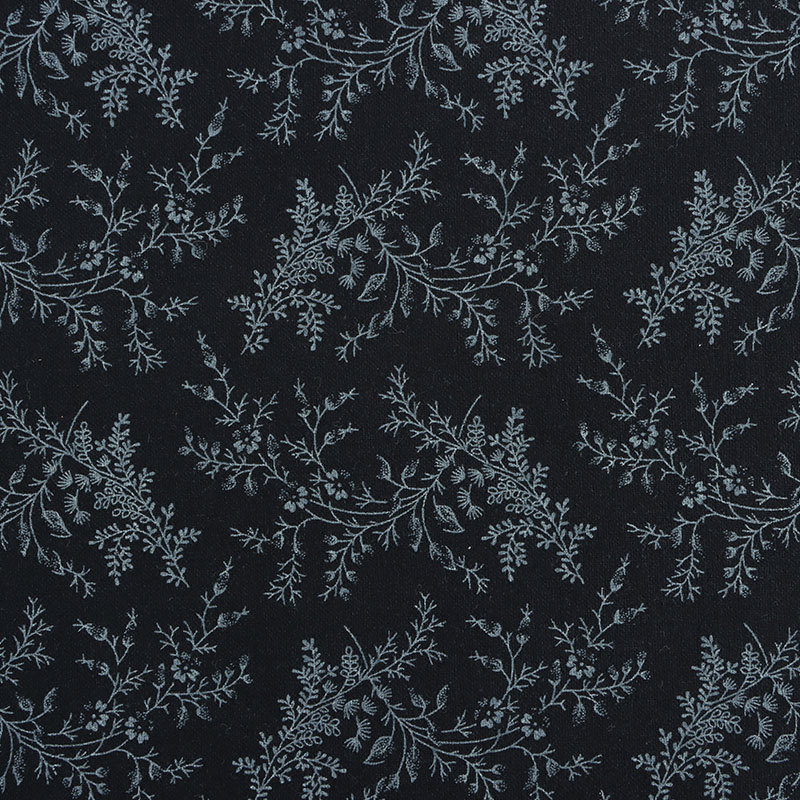 Picture of in stock orchid flower water paste printing cotton vintage floral cloth autumn and winter casual wear fashion dress fabric