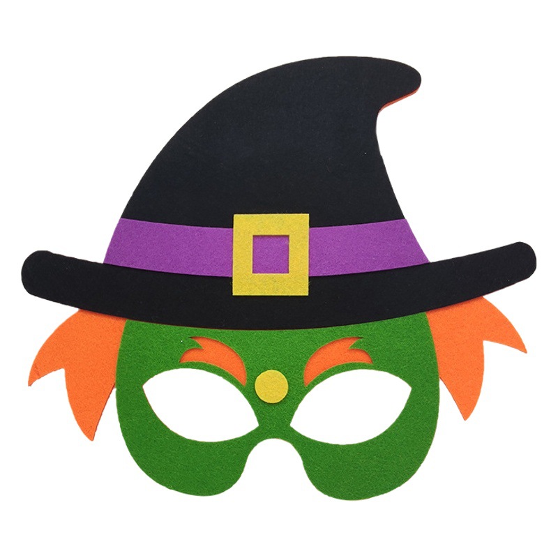 Cross-Border Wholesale Halloween Party Felt Eye Masks Christmas Decorative Masks Pirate Pumpkin Masks Holiday Decorations