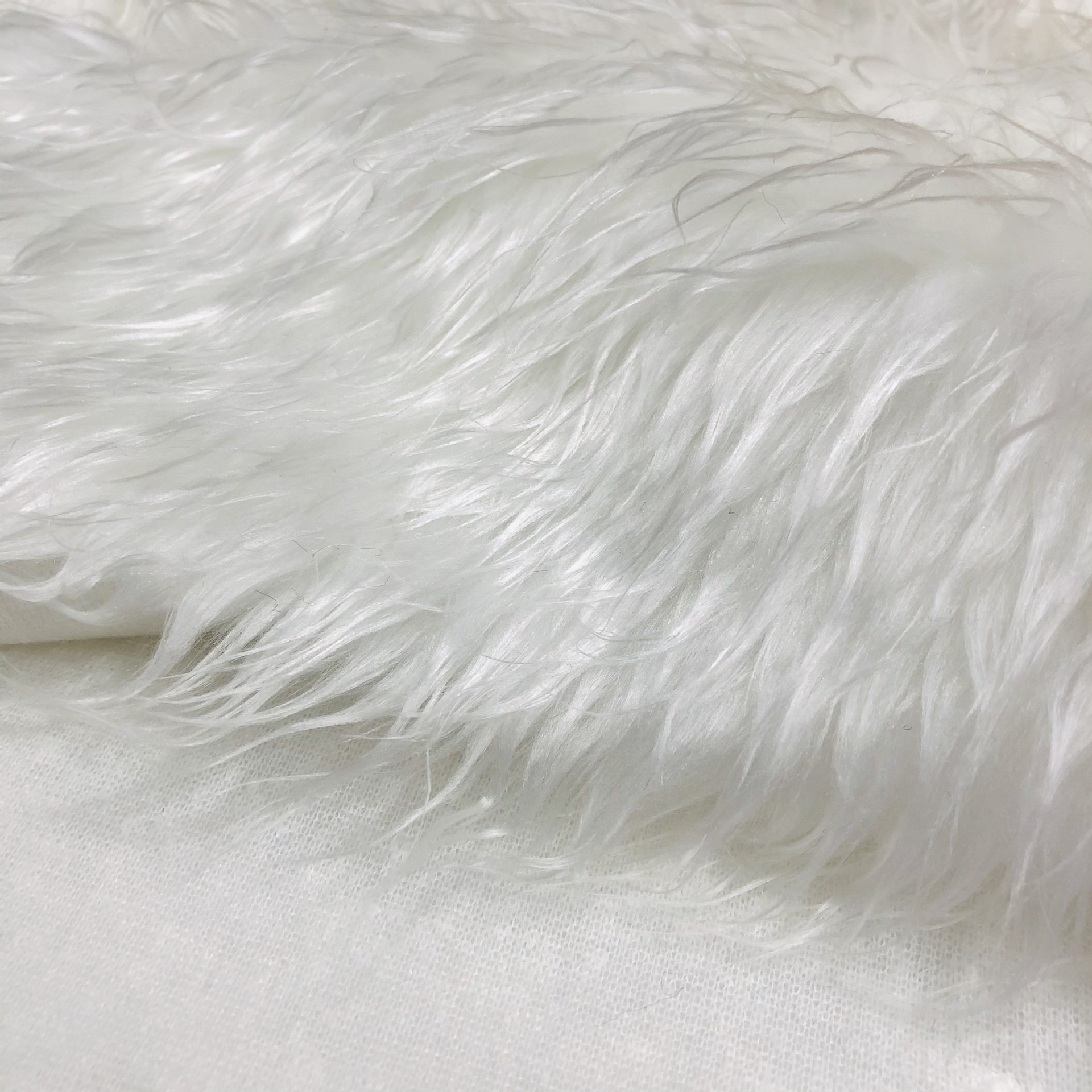 Picture of in stock 6cm Plush Plush Fabric White Long Hair Toy Christmas Decoration Clothing Fabric