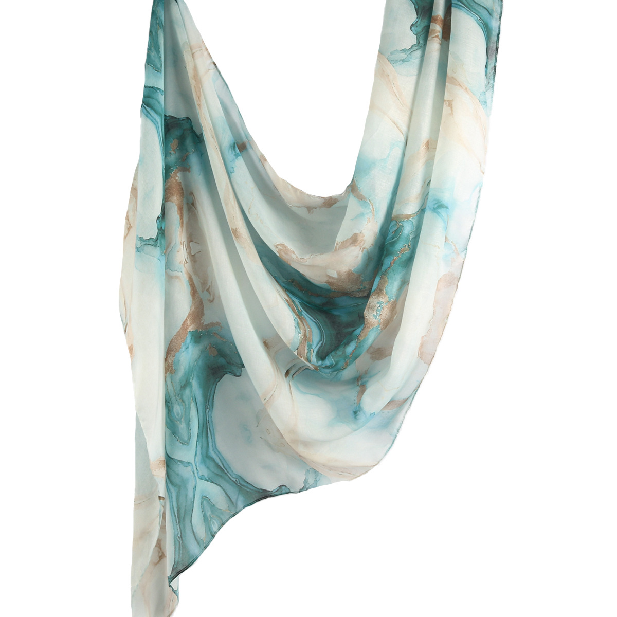 Picture of Best-Selling Watercolor Tie-Dye Cotton Scarf Arabian Satin Polyester Long Scarf Turkish Middle Eastern Scarf